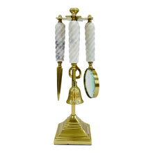 13" Eshel White Marble Desk Tool Set W/gift Box