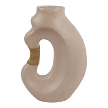 13" RAWSON SMALL ECO-MIX VASE WITH LEATHER WRAP