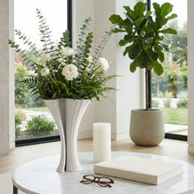 13" Spire Large 3d Printed Vase, White