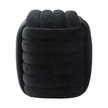 19" Machar Black Velvet Knot Stool