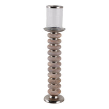 25" Vinita Large Wood Candle Holder