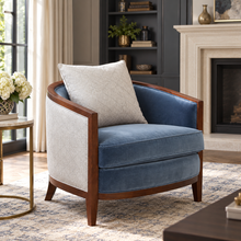 AlReem Royal Blue Accent Chair Star velvet Bk steel