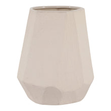 8" HOLDRON SMALL ANGULAR VASE, WHITE