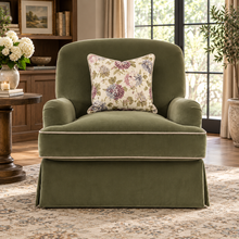 Jasmine Olive Arm Chair Skirted