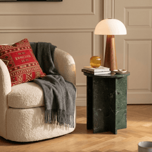 Atrium Green Marble Round side Table