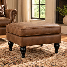 Saddle Brown Ottoman