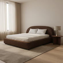 Boho Pumpkin Tweed King bed
