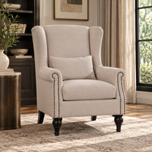 Saddle Beige Accent Chair