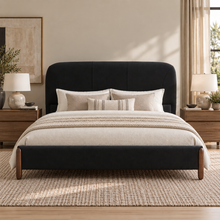 Grace Black Leather King Size Bed