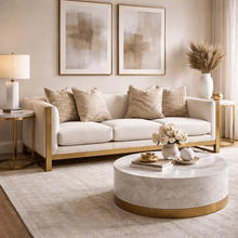 Coastal Comfort Beige Sofa W217