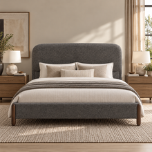 Grace Grey Fabric King Size Bed