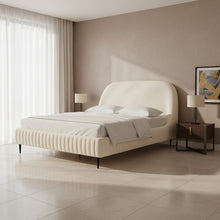Denise Cream Boucle Bed in Queen