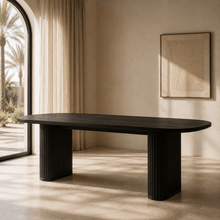 Elara Black 8 Seater Dining Table