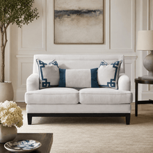Greek Key Off White Loveseat