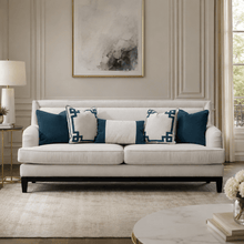 Greek Key Off White Sofa