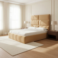 Eliana Honey Velvet Queen Bed