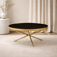 Gold Cane Coffee Table