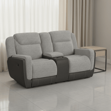 Hornet Motion Loveseat with Console in Rancho Grey