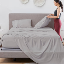 Hyper-Linen Sheet in Light Grey - Twin