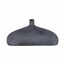 12" MAUER SLEEK METAL GRAY VASE