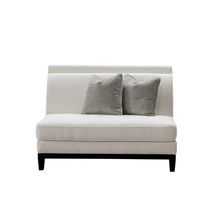Romanian Key Beige Sectional Armless 2 seater