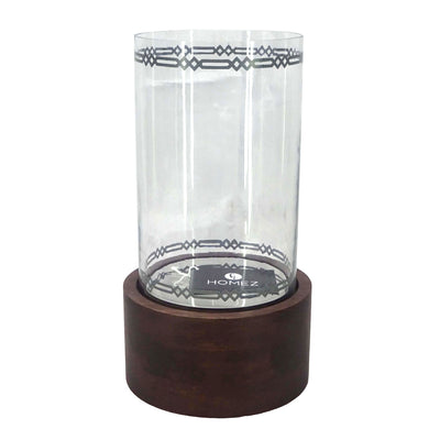 Wood And Glass Vase "Koufa" Medium - Al Rugaib Furniture (4727798595680)
