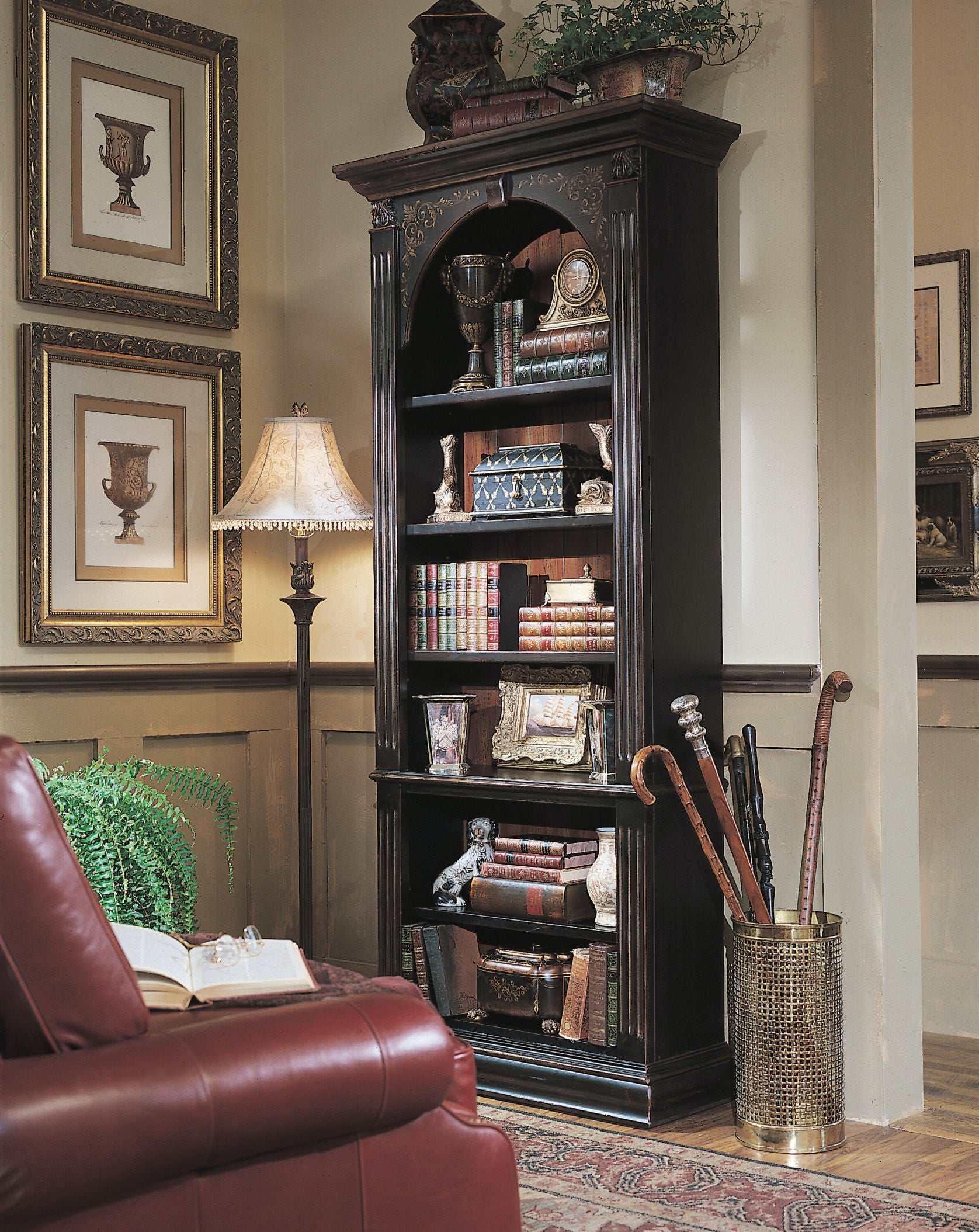Hooker Home Office Black Bookcase Al Rugaib Furniture