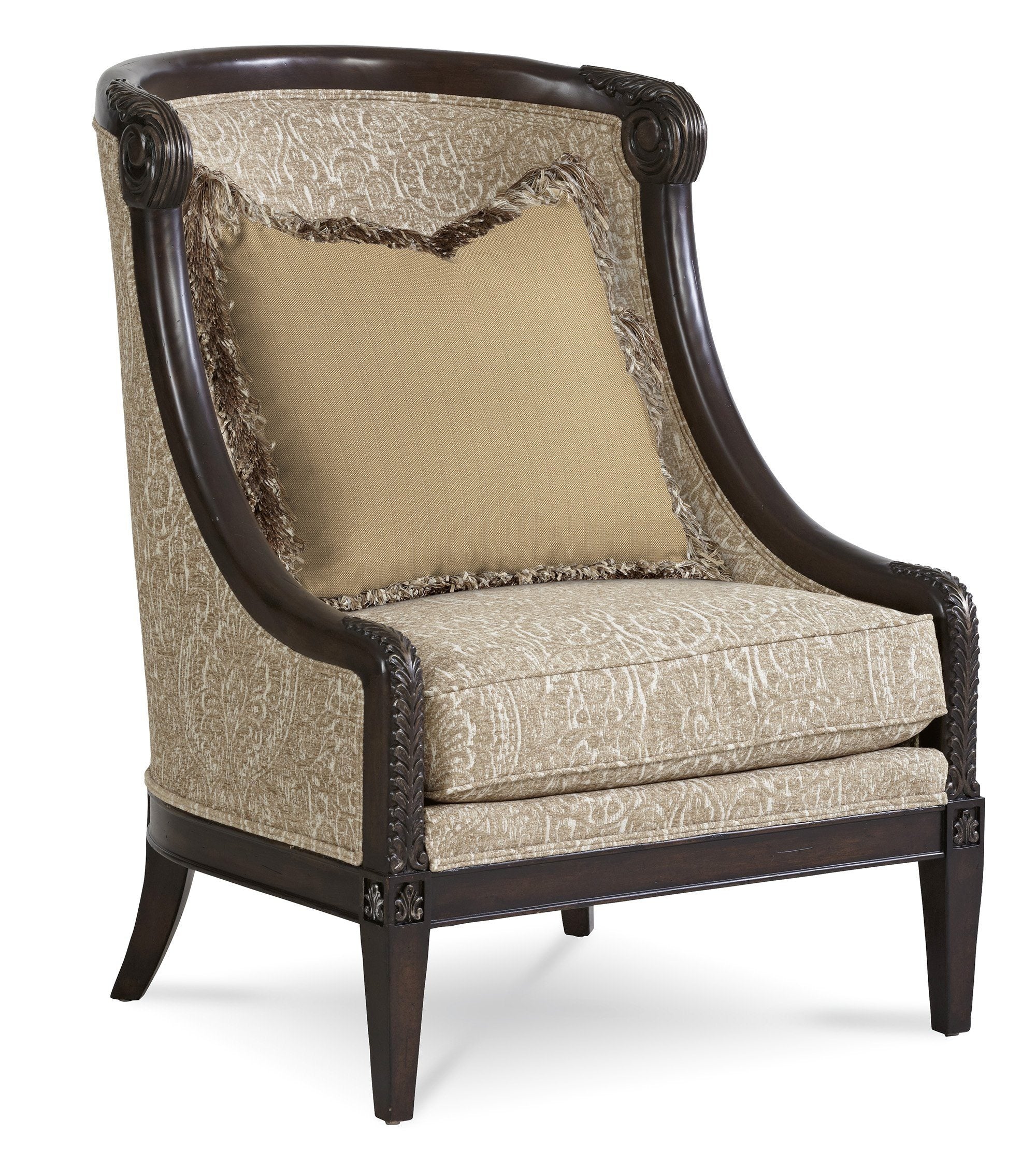 Giovanna Azure Carved Wood Accent Chair Al Rugaib Furniture