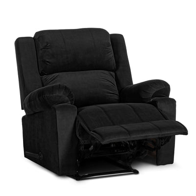 In House Classic Recliner Upholstered Chair with Controllable Back - Black-905138-BL (6613412282464)