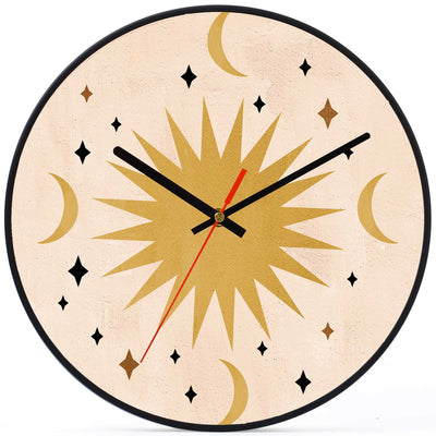 Wall Clock Decorative Sun moon Battery Operated -LWHSWC30B-C14 (6622831706208)