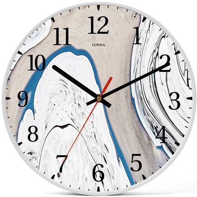 Wall Clock Decorative marble ink water Battery Operated -LWHSWC30W-C193 (6622837637216)