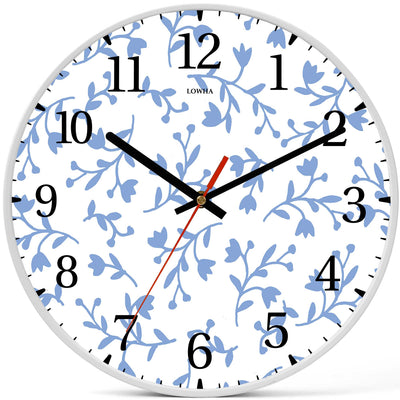 Wall Clock Decorative blue shapes Battery Operated -LWHSWC30W-C369 (6622843371616)