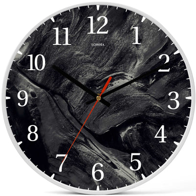 Wall Clock Decorative Black paint Battery Operated -LWHSWC30W-C376 (6622843568224)