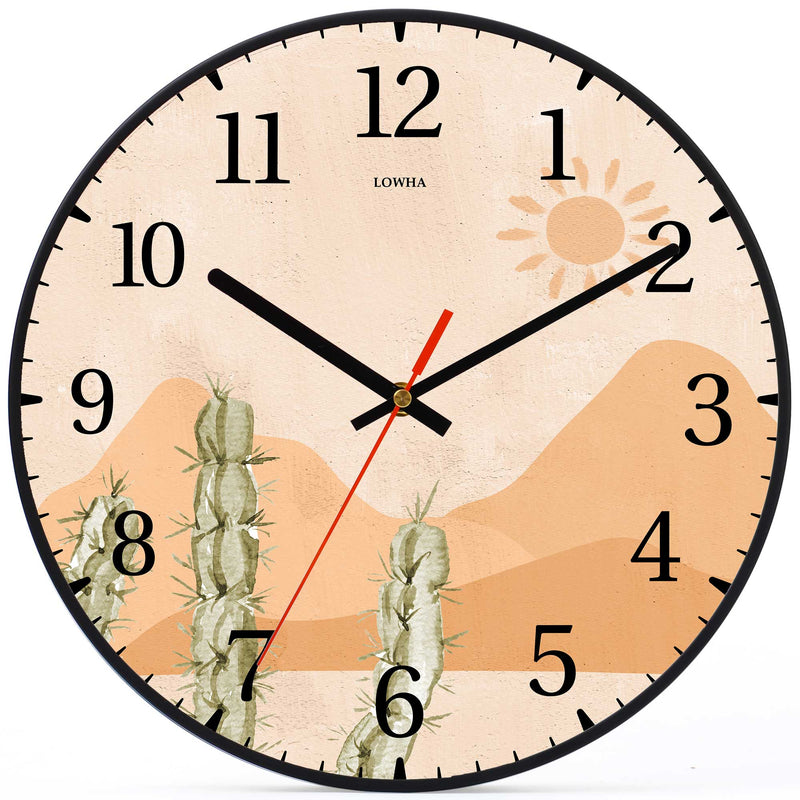 Wall Clock Decorative watercolor sunny Battery Operated -LWHSWC30B-C55 (6622833049696)