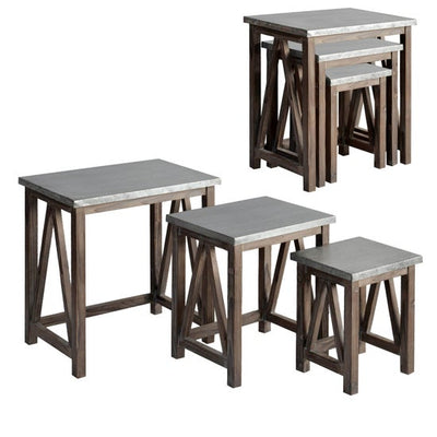 Newhart Rustic Wood Table Set of 3 (6595258187872)