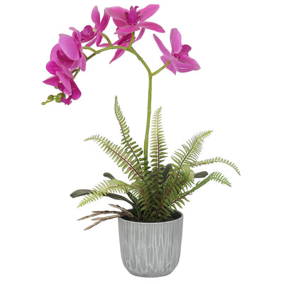 Artificial Potted Orchids RED 38CM Indoor (6646806184032)
