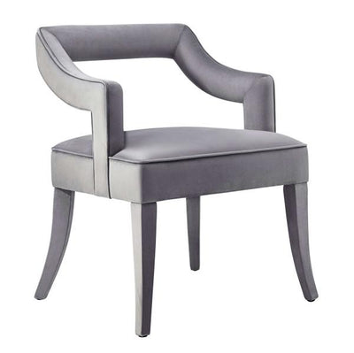 Tiffany Grey Velvet Chair - Al Rugaib Furniture (2283308843104)