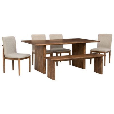 Isanti Dining Table and 4 Chairs and Bench Set (6580153679968)
