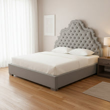 Carolina Grey Velvet Bed in Queen
