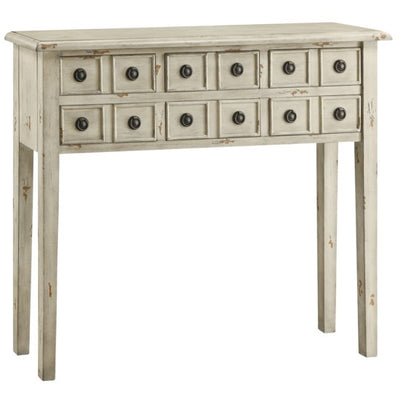 Newcastle 6 Drawer Antique White Console (6547854393440)