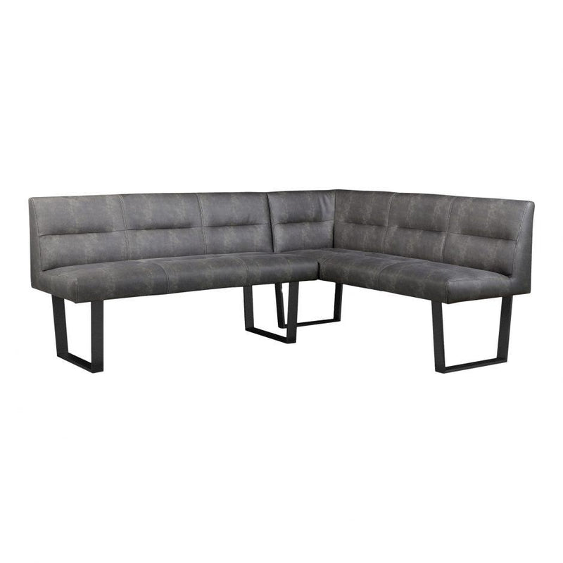 Hanlon Corner Bench Dark Grey - Al Rugaib Furniture (4583176962144)