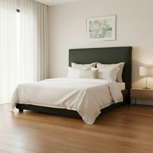 Luzon Queen Bed Tall Headboard Deep Forest