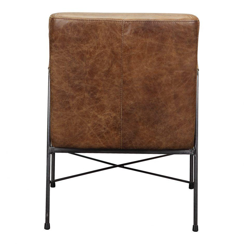 Dagwood Leather Arm Chair Brown - Al Rugaib Furniture (4583155040352)