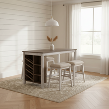 RECT Counter Table w/Storage + 4 Chairs