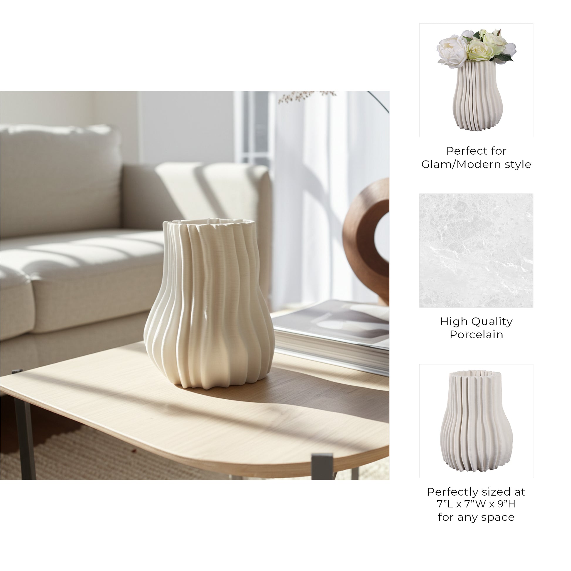 مزهرية مطبوعة ثلاثية الأبعاد ANTOLIA ANTOLIA 3D PRINTED VASE