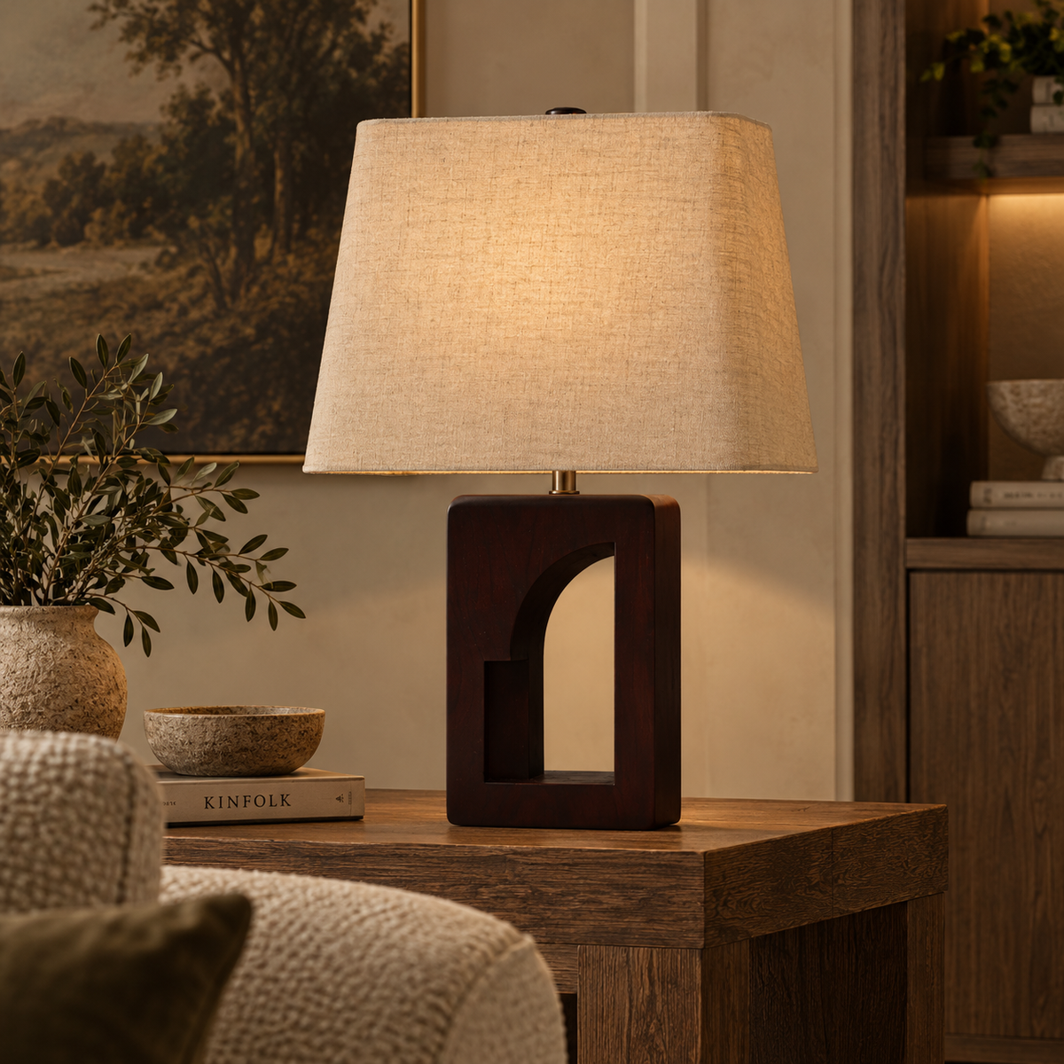 Siena Natural Wood Table Lamp - 40cm