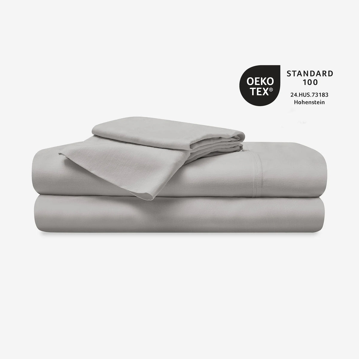 Hyper-Linen Sheet in Light Grey - Queen