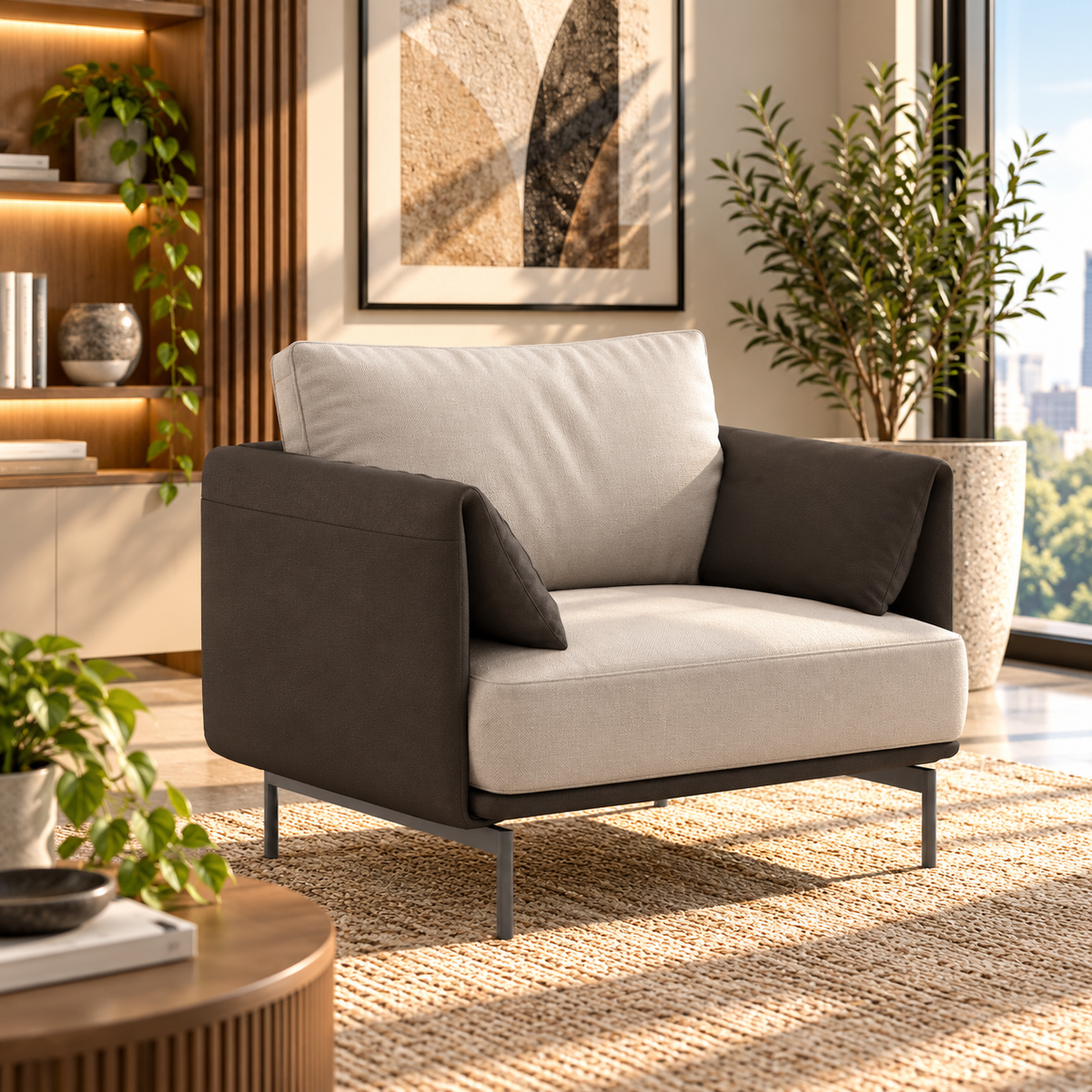 Dinay Single Leather Chair