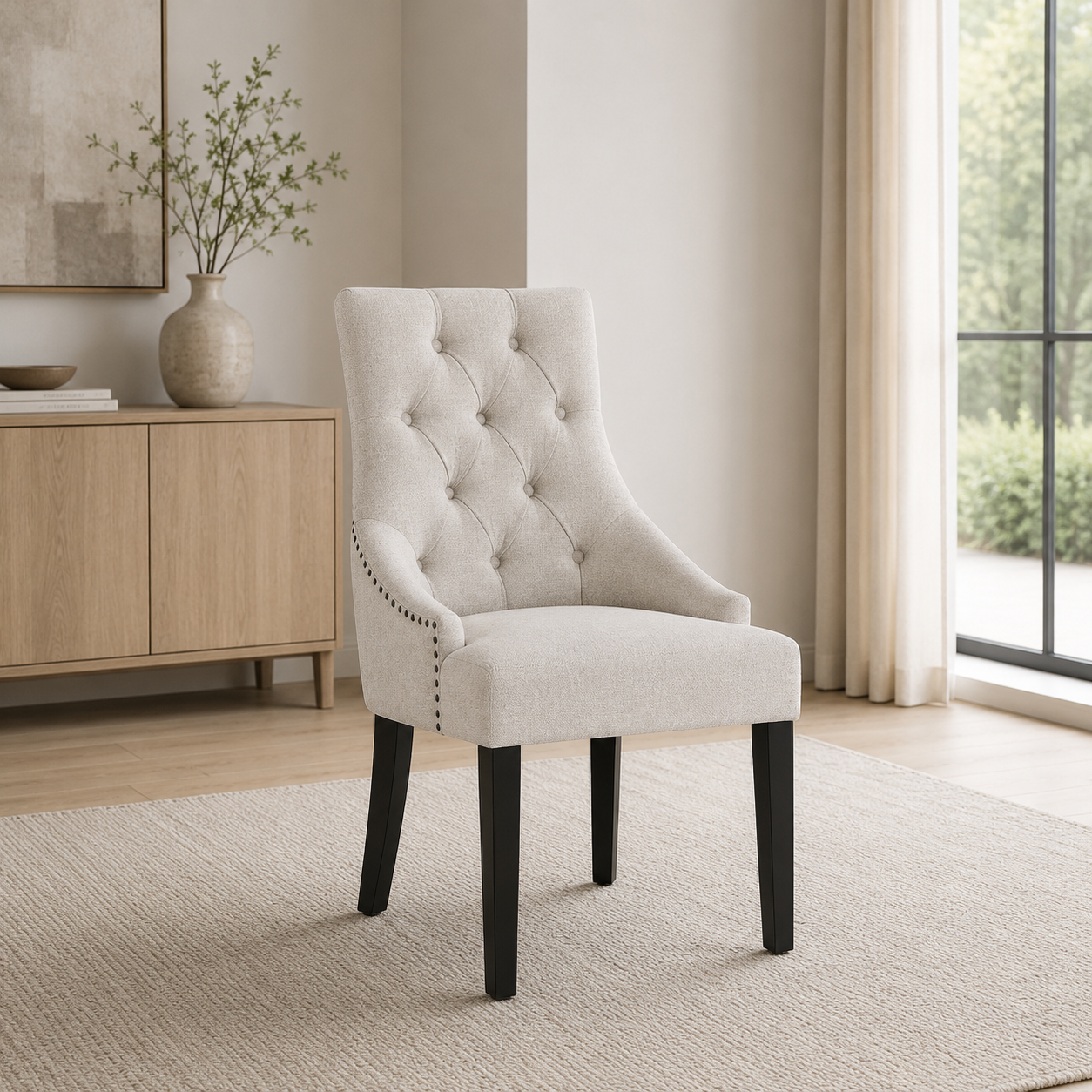 Disney Taupe Chenille Dining Chair