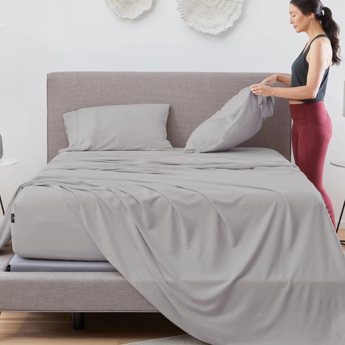 Hyper-Linen Sheet in Light Grey - Full